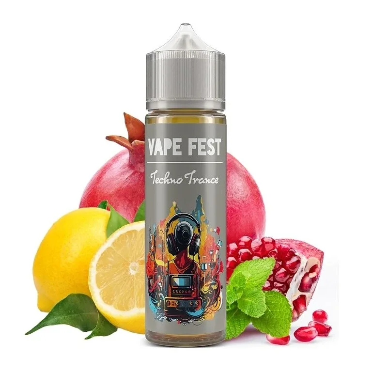 Vape Fest - S&V - Techno Trace - 10ml Granátové jablko, citron a máta