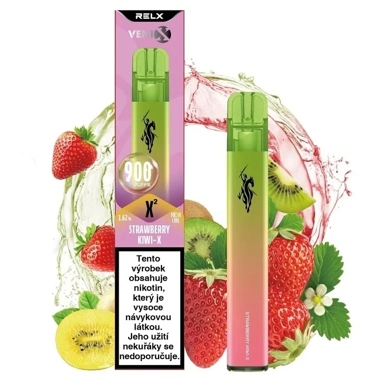 Venix X2 - Strawberry Kiwi-X - 16mg Strawberry Kiwi (Jahoda, Kiwi)