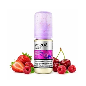 Vozol Salt Prime Strawberry Raspberry Cherry 14,5mg 10ml Jahoda s malinou a třešní