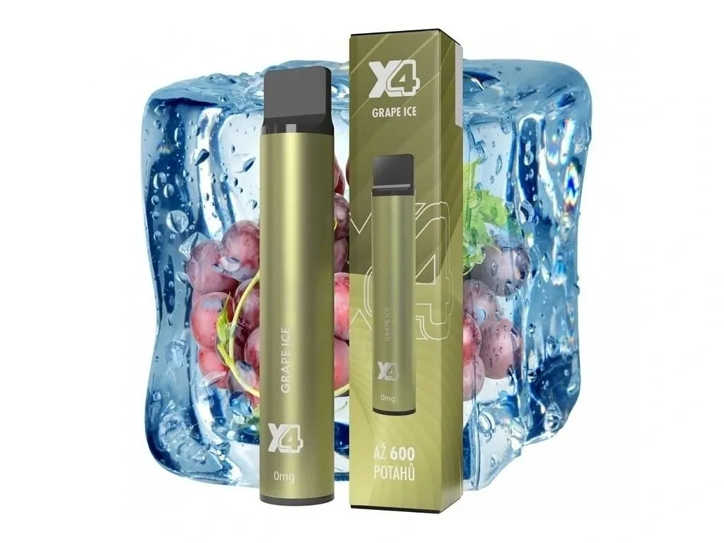 X4 Bar - 0mg - ZERO - Grape ICE (Chladivé hroznové víno)