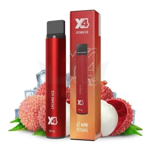 X4 Bar - 0mg - ZERO - Lychee ICE (Chladivé liči)