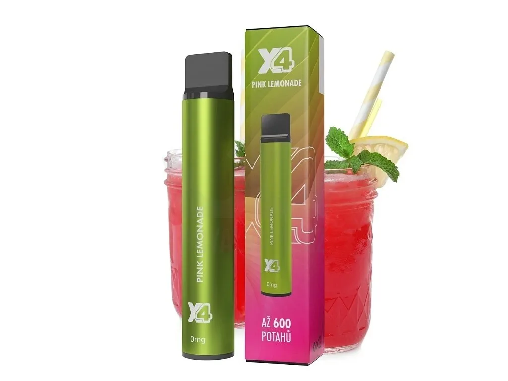 X4 Bar - 0mg - ZERO - Pink Lemonade (Růžová limonáda)