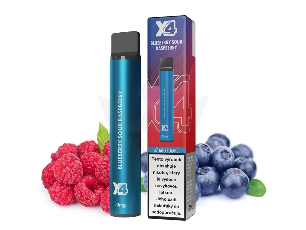 X4 Bar - 20mg - Blueberry Sour Raspberry (Borůvka a malina)
