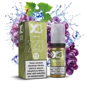 X4 Bar Juice Grape Ice 10ml 20mg Ledové hroznové víno