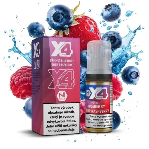 X4 Bar Juice Salt - E-liquid - Blue Sour Raspberry - 20mg Borůvka s malinou