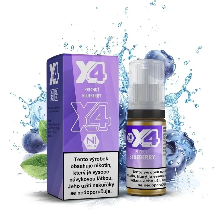 X4 Bar Juice Salt - E-liquid - Blueberry - 20mg Borůvka