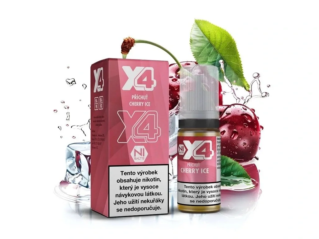 X4 Bar Juice Salt - E-liquid - Cherry ICE (Chladivá třešeň)