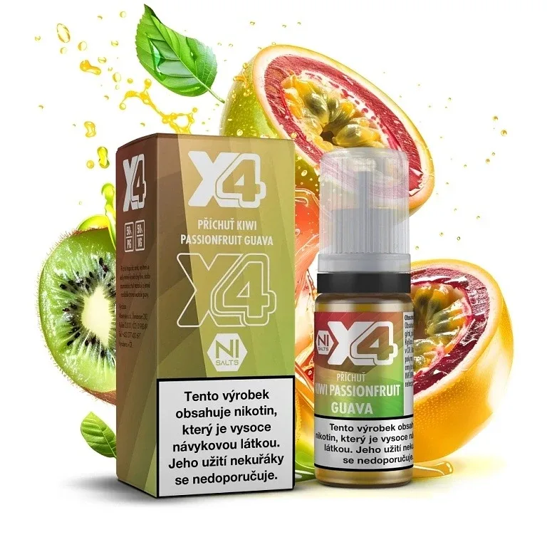 X4 Bar Juice Salt - E-liquid - Kiwi Passionfruit Guava - 20mg Kiwi, marakuja a guava
