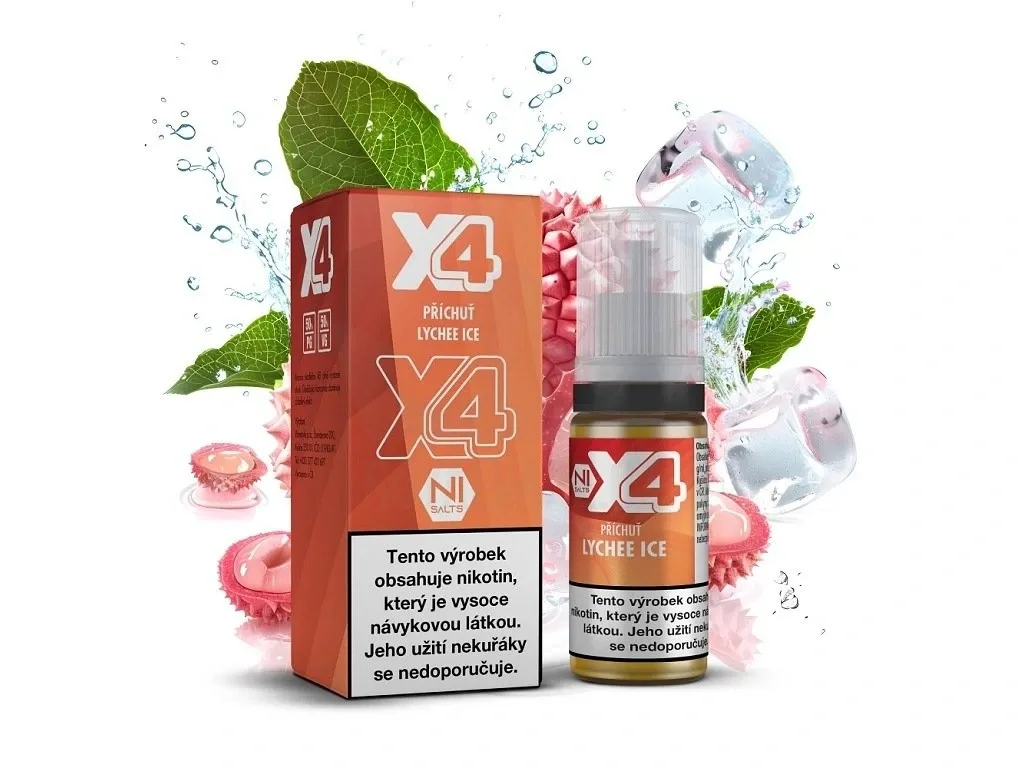 X4 Bar Juice Salt - E-liquid - Lychee ICE (Chladivé liči)